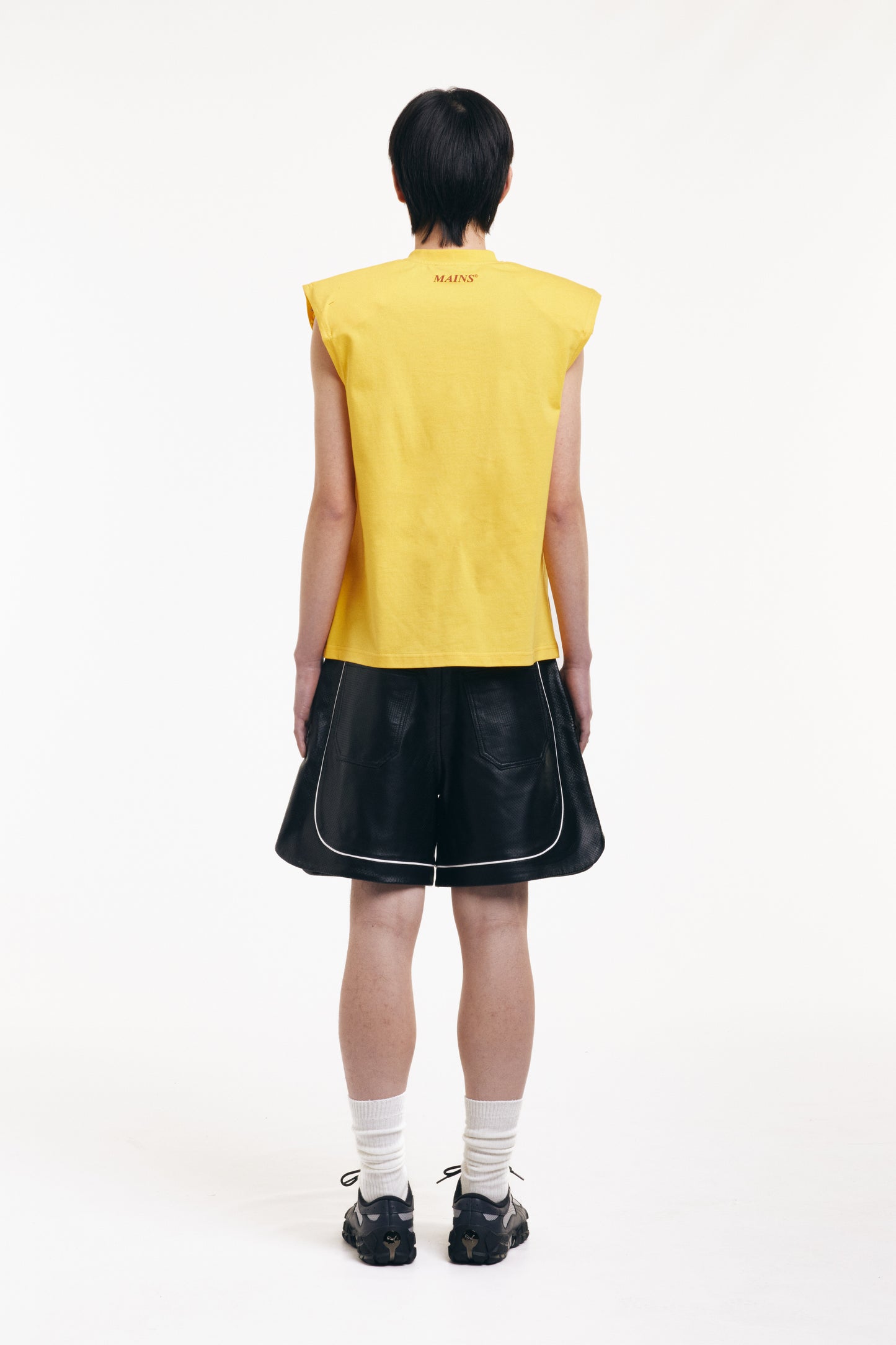 Leather Piping Shorts