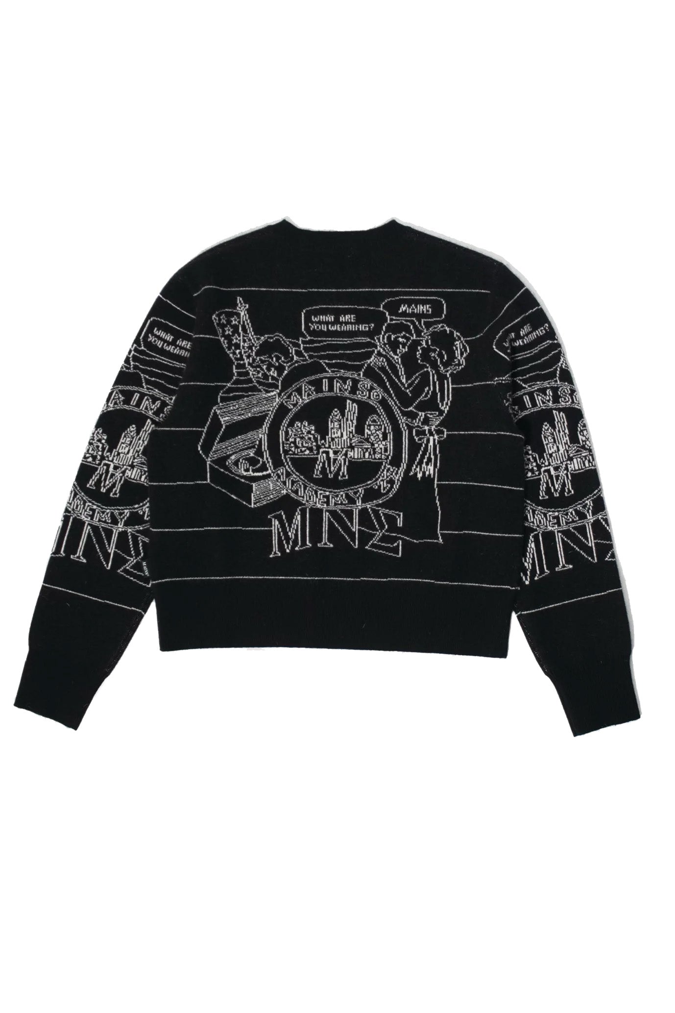 Black Cashmere Graphic Knit Jumper