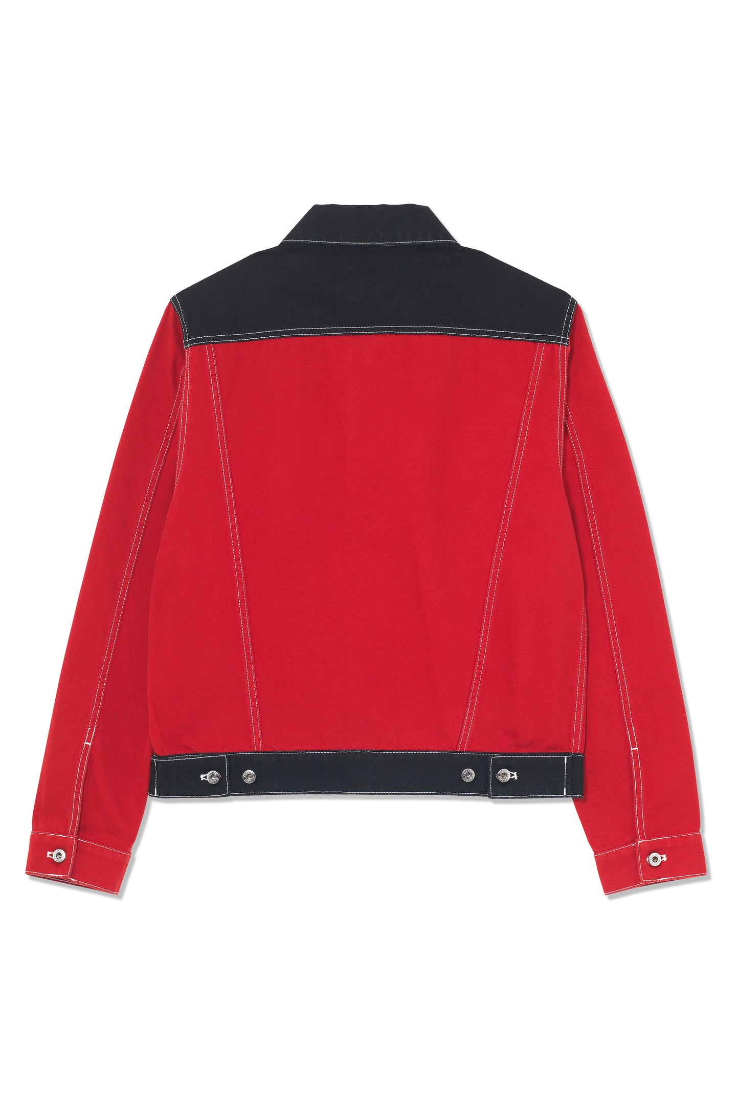 Red and Black Denim Jacket