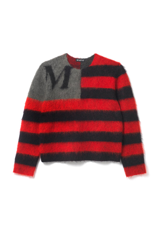 Red and Black Mohair Jumper