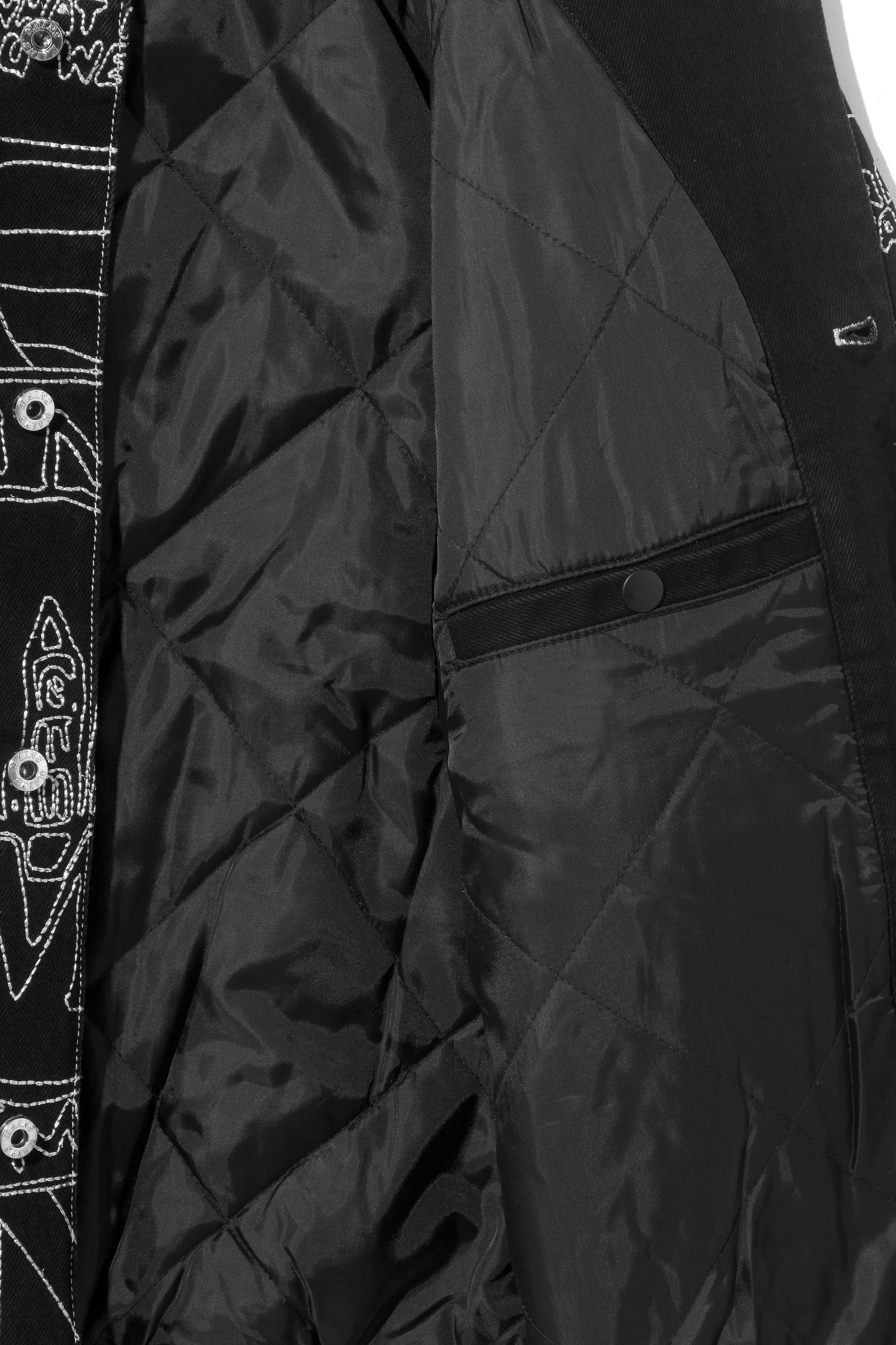 Black Embroidered Bomber