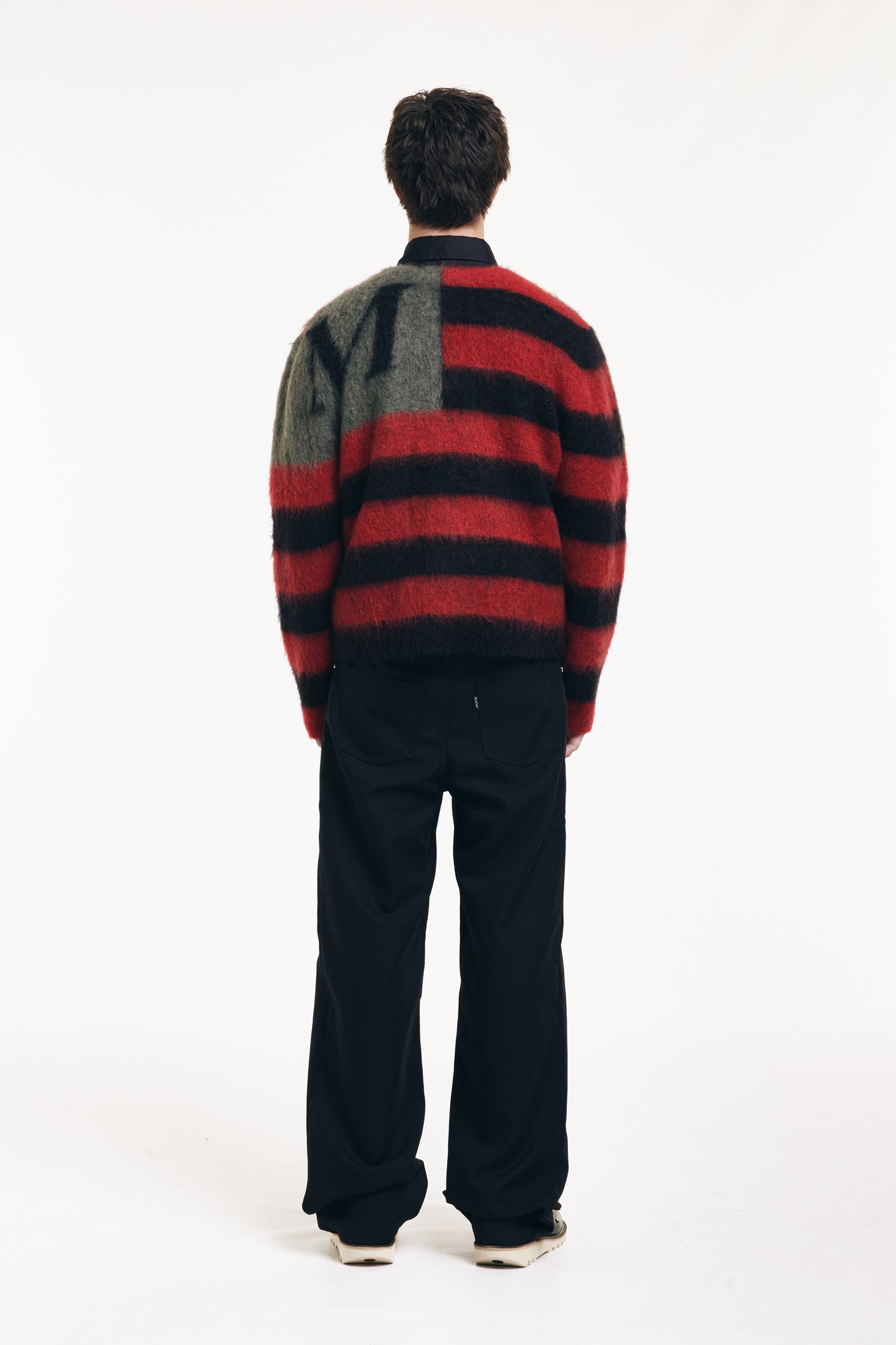 Red and Black Mohair Jumper